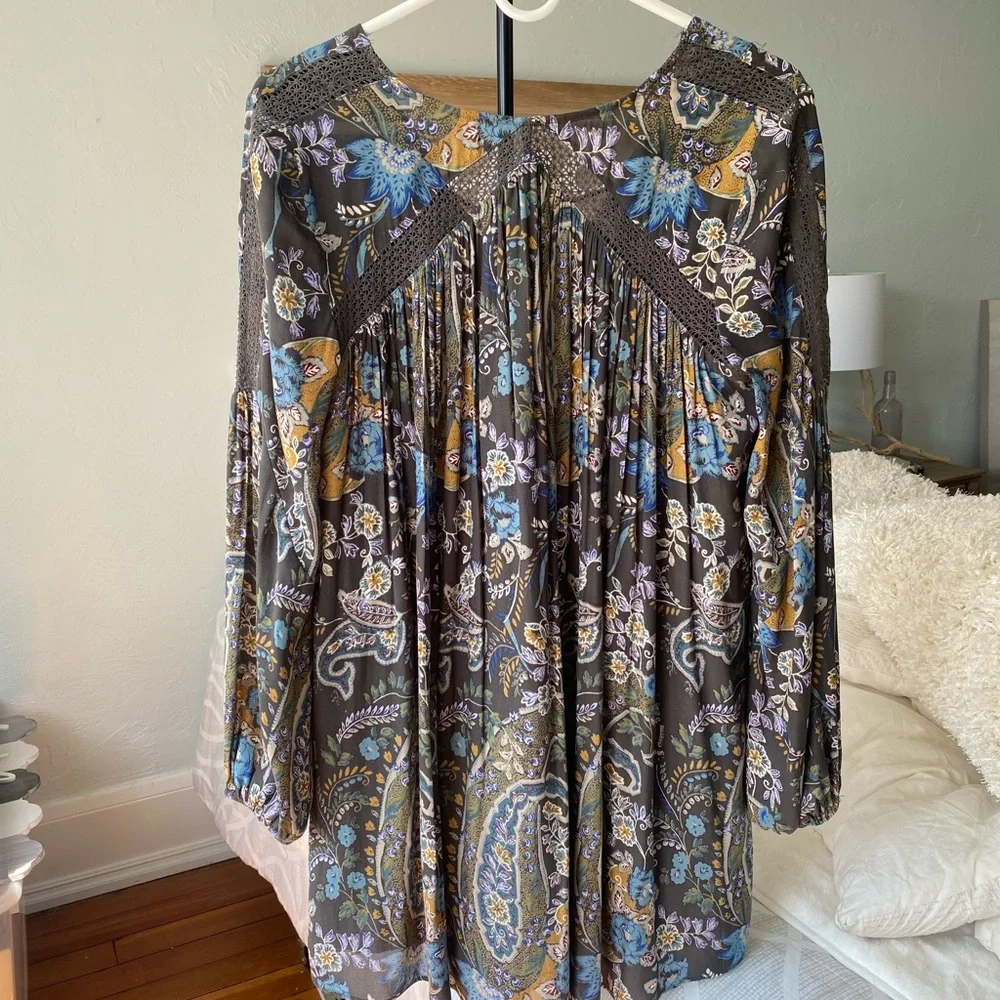 Free People L Rain or Shine tunic boho Dress size xs‎